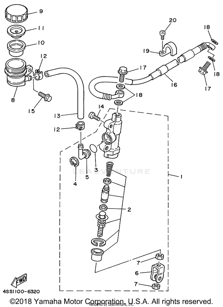 Rear Master Cylinder Schematic