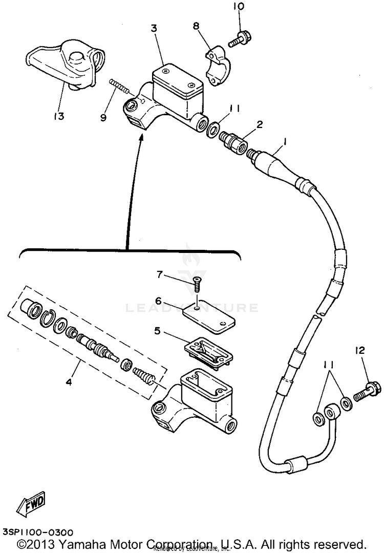 Front Master Cylinder Schematic