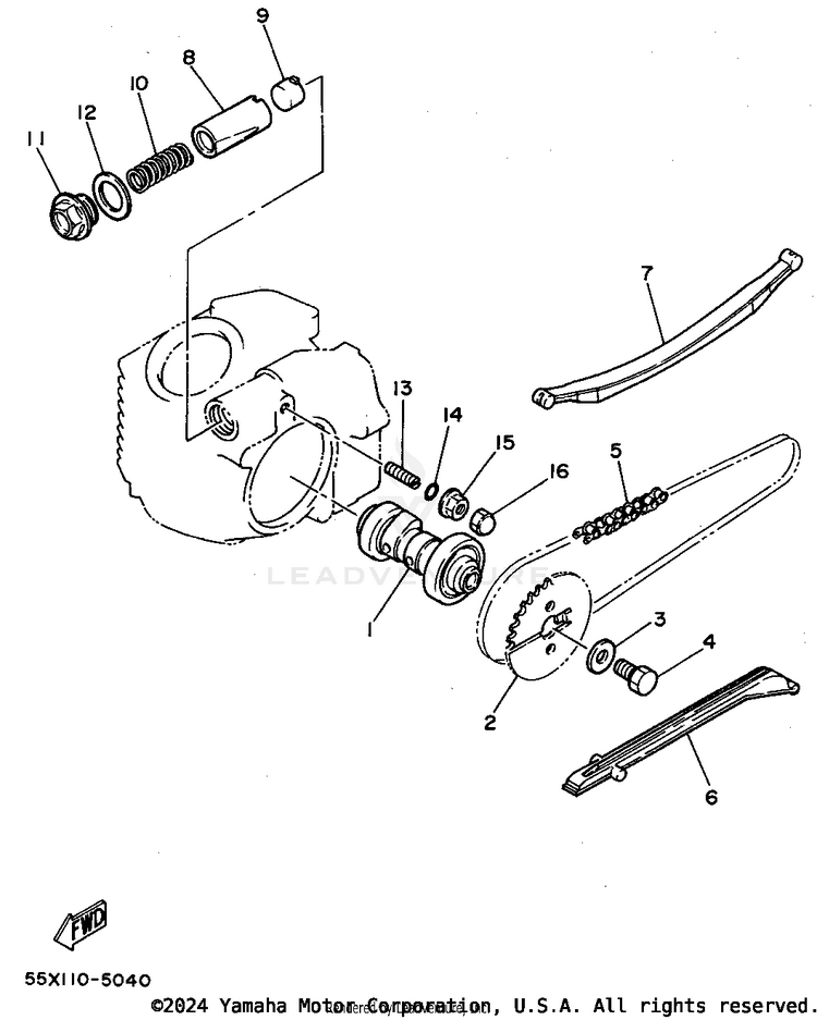Camshaft - Chain Schematic