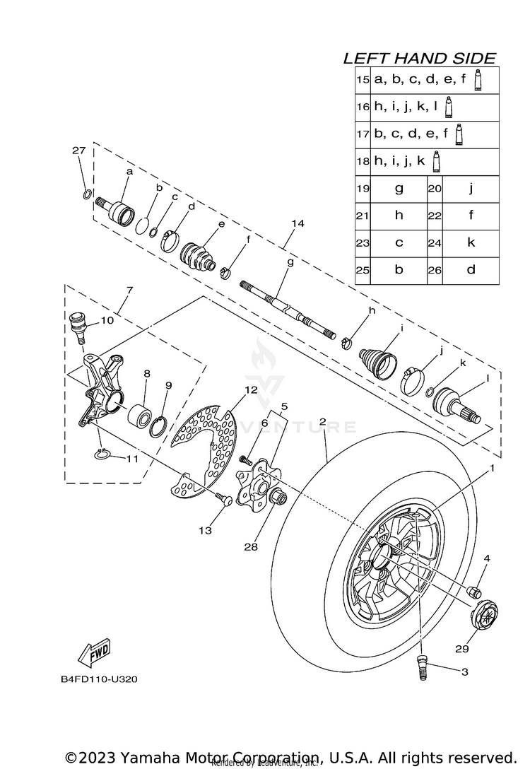 Front Wheel Schematic