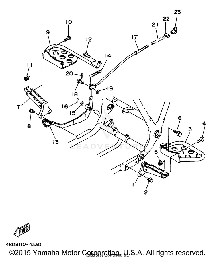Stand Footrest Schematic