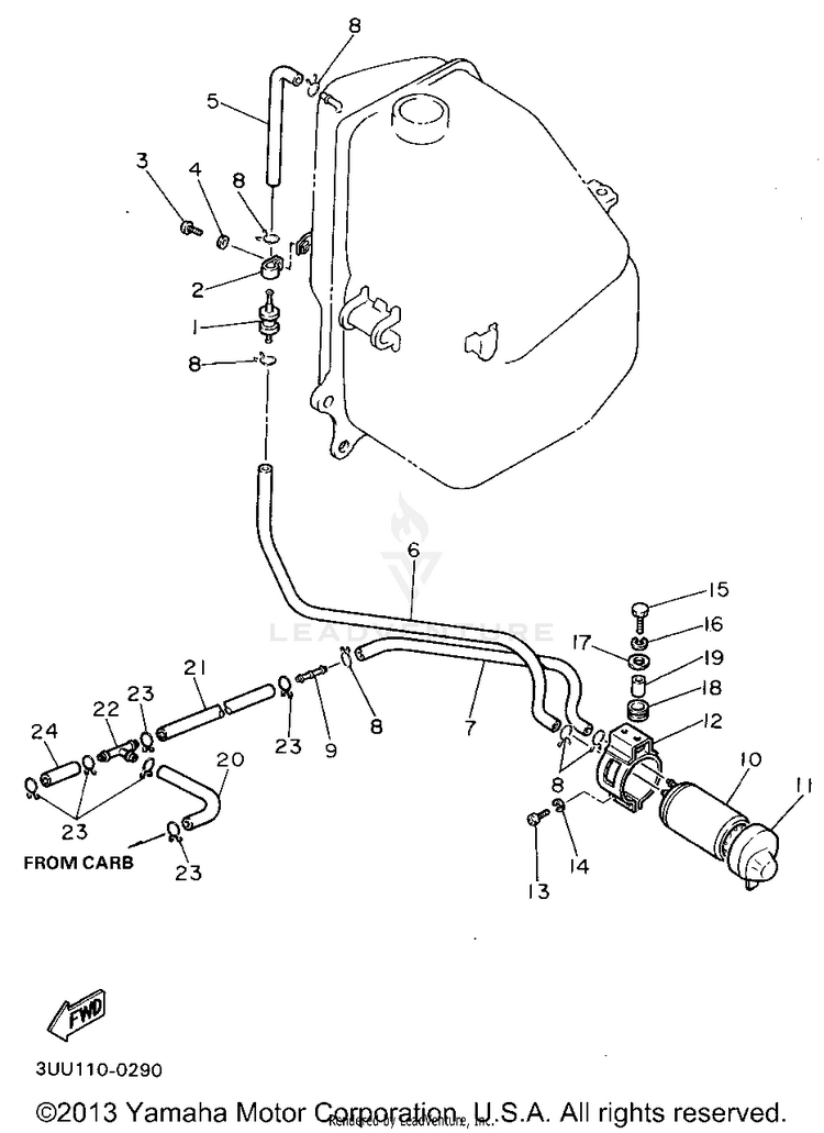 Fuel Tank 2 California Only Schematic
