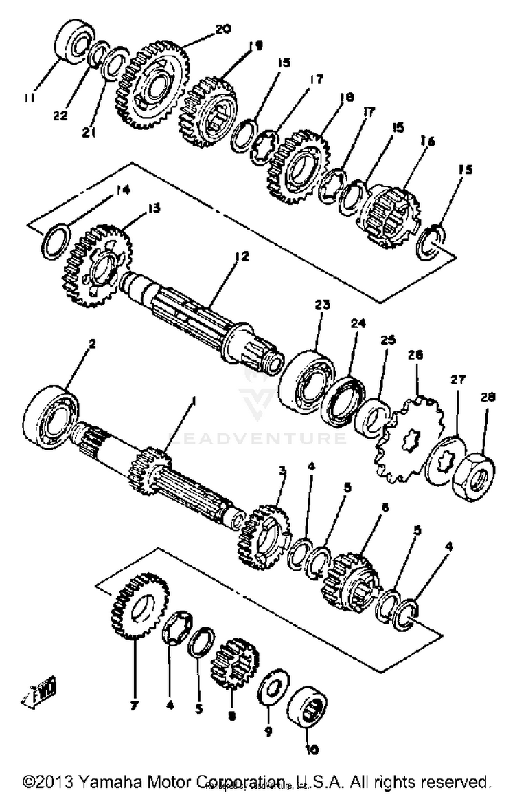 Transmission Yz250h Schematic