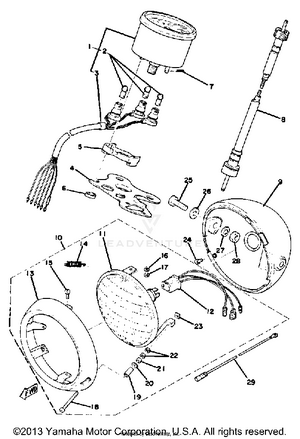 Head Lamp - Speedometer Schematic
