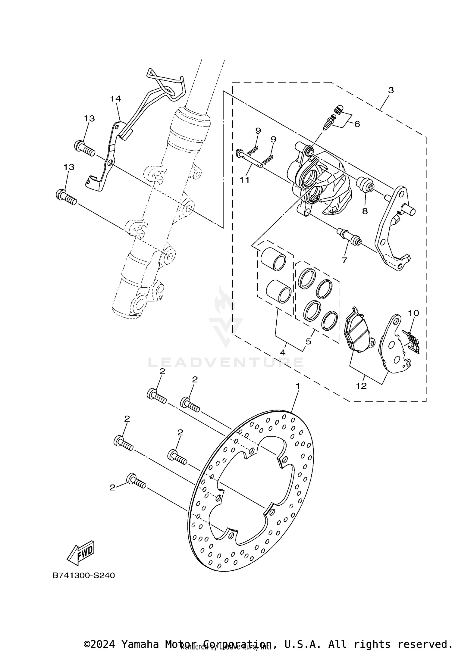FRONT BRAKE CALIPER