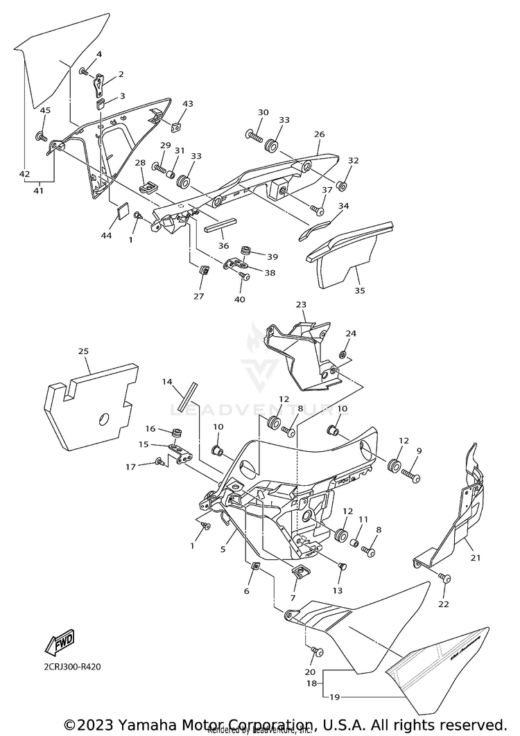 Cowling 3 YZFR1 60TH ANNIVERSA - YZFR1GCY - 2016 Schematic