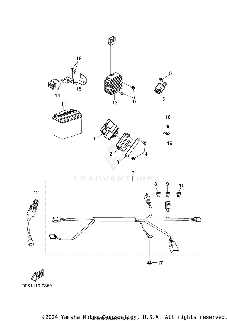 Electrical 1 GRIZZLY 110 - YFM01GYXTG - 2026 Schematic