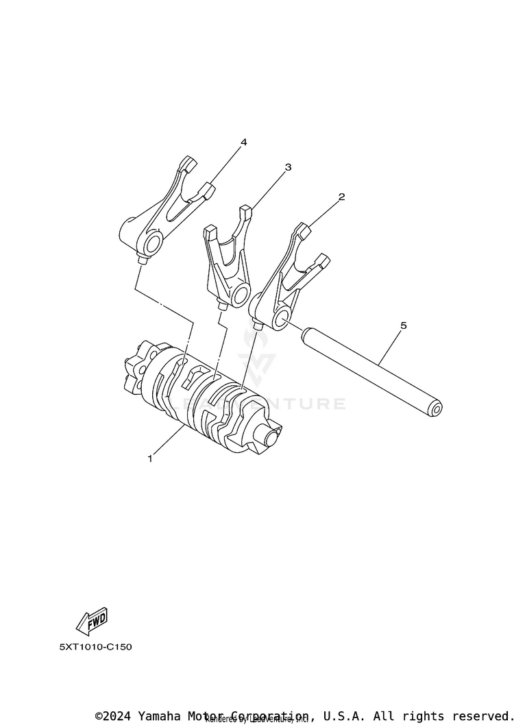 Shift Cam & Fork Schematic