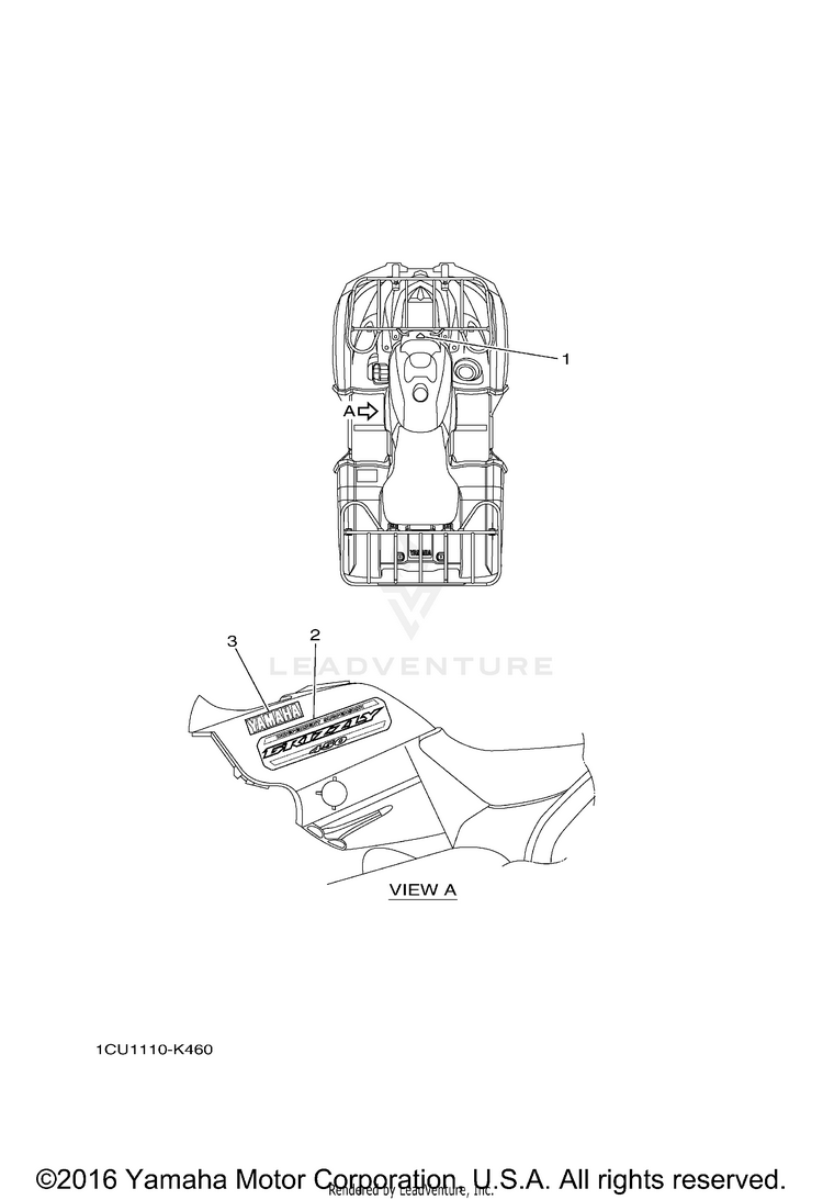 Graphics GRIZZLY 450 4WD - YFM45FGAGR - 2011 Schematic