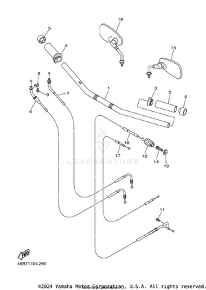 Steering Handle & Cable Schematic