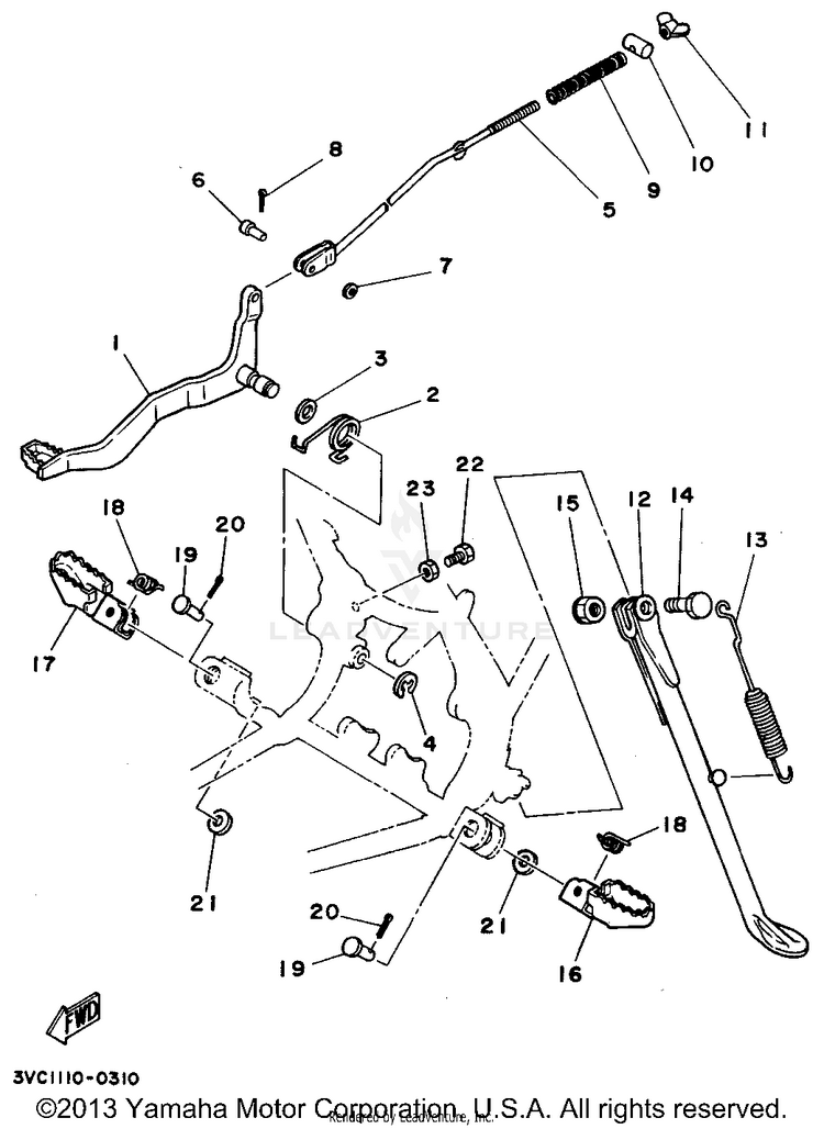 Stand - Footrest Schematic