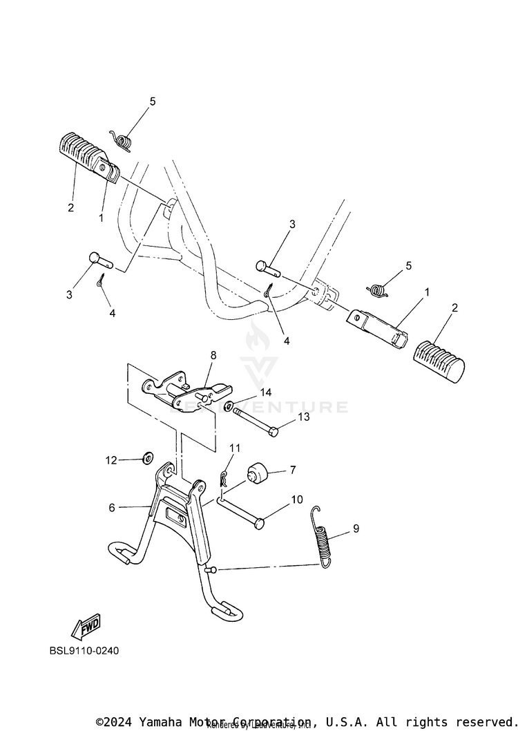 Stand & Footrest Schematic