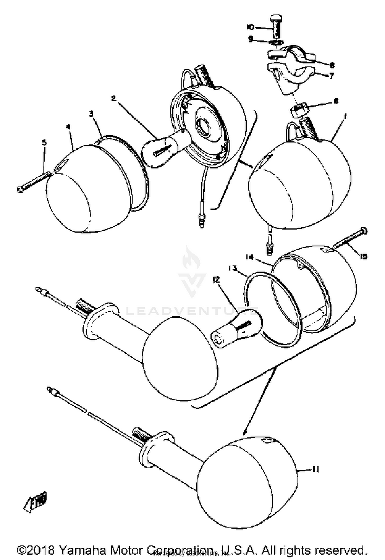 Flasher Light AT3_CT3 - AT2 - 1972 Schematic