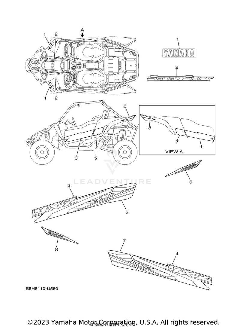Graphics YXZ1000R EPS SS - YXZ10YEXKD - 2019 Schematic