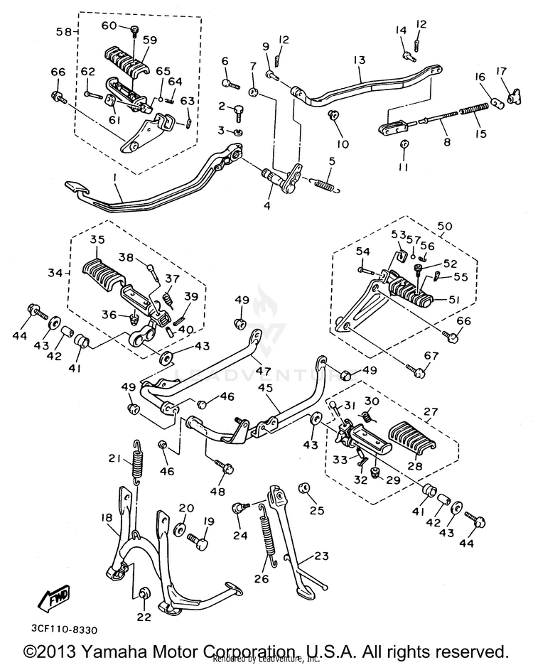 Stand Footrest Schematic