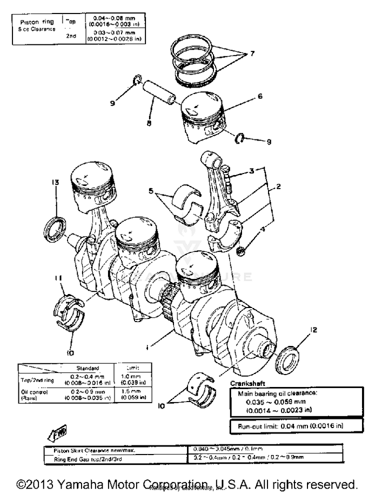 Crankshaft - Piston Schematic