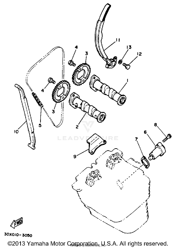 Camshaft - Chain Schematic