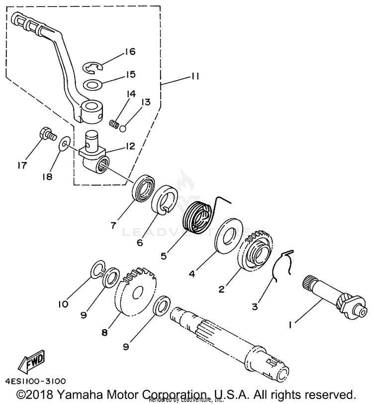 Starter YZ80 - YZ80L1 - 1999 Schematic