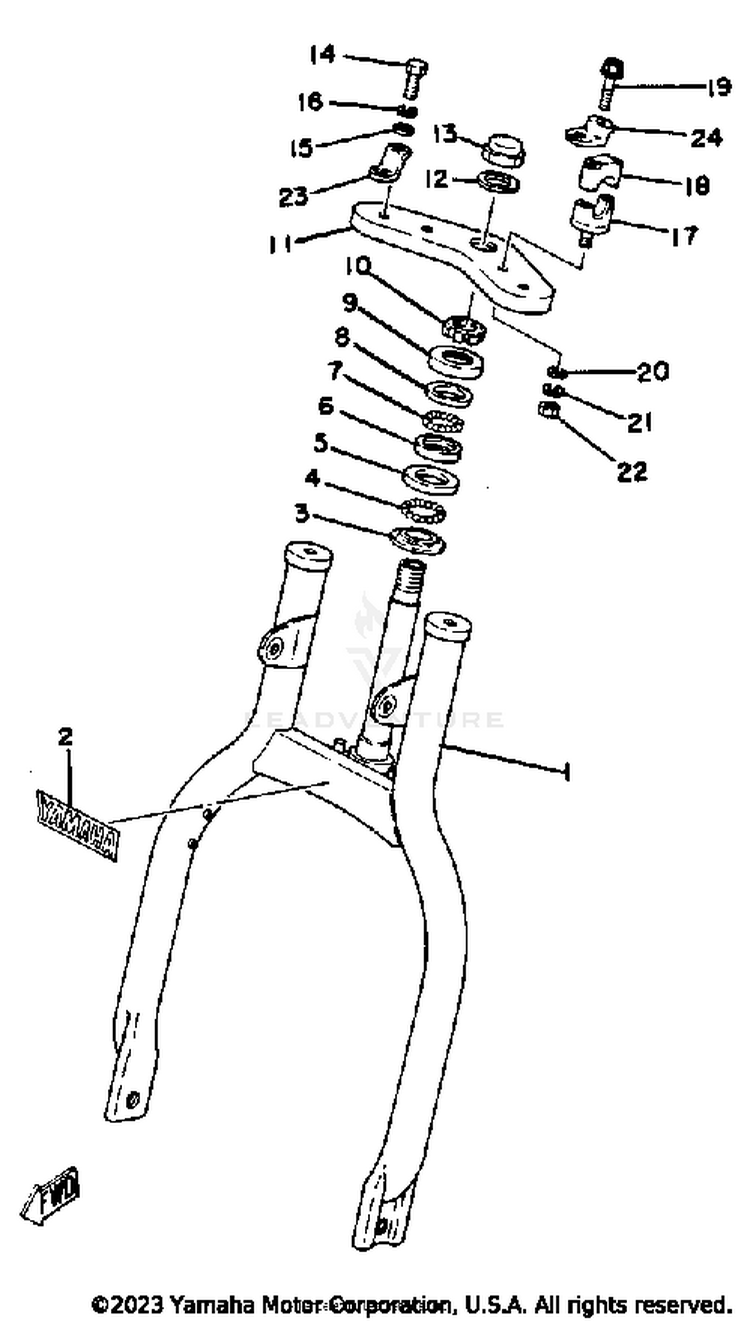 Front Fork Yt125g Schematic