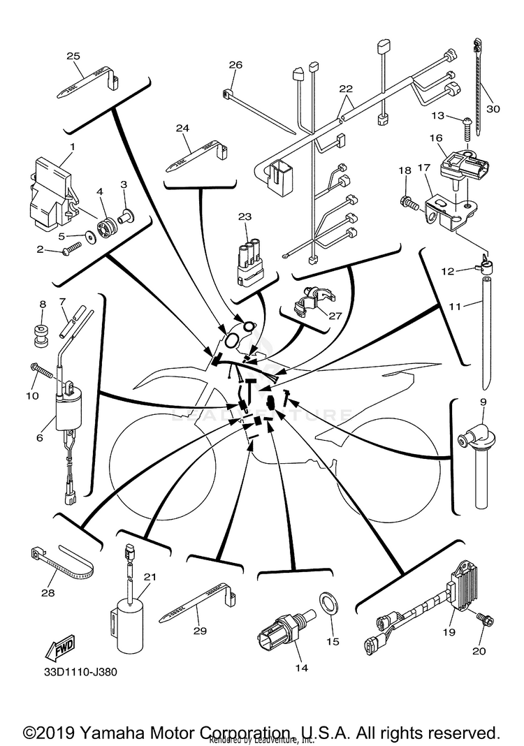 Electrical 1 YZ450FB - YZ450FBL - 2012 Schematic