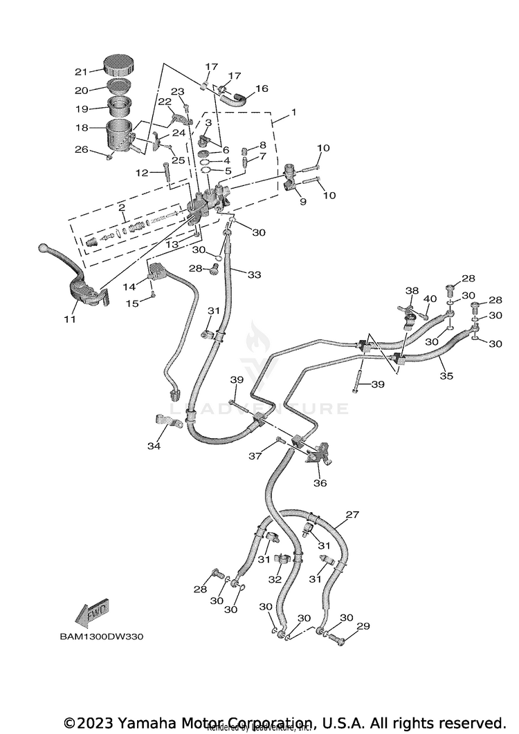 Front Master Cylinder Schematic