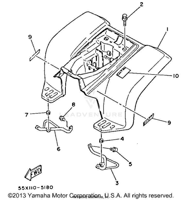 Rear Fender Schematic