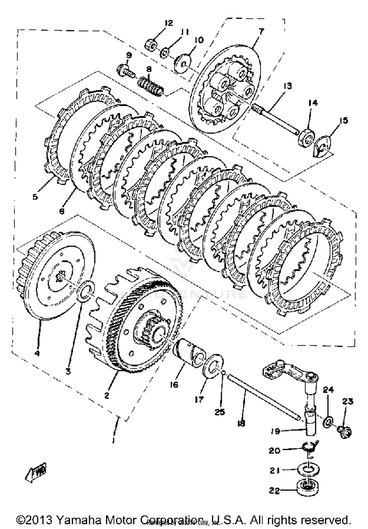 Clutch Yz125d Schematic