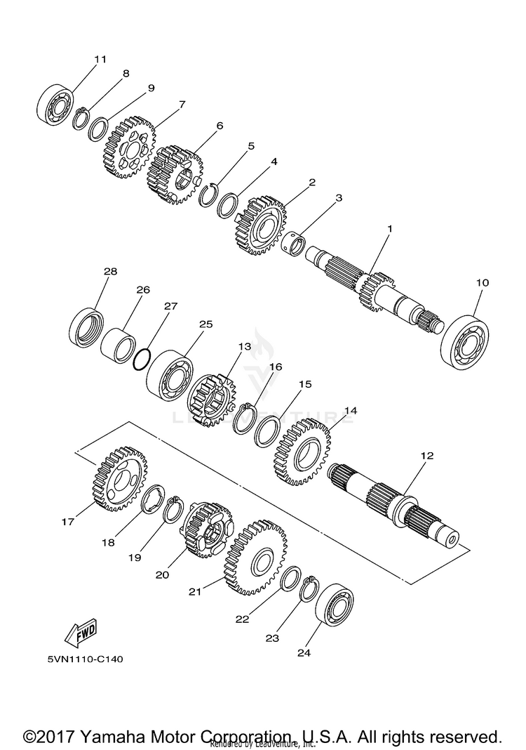 Transmission ROAD STAR (spoke wheels) Two-Tone - XV17ATC - 2005 Schematic
