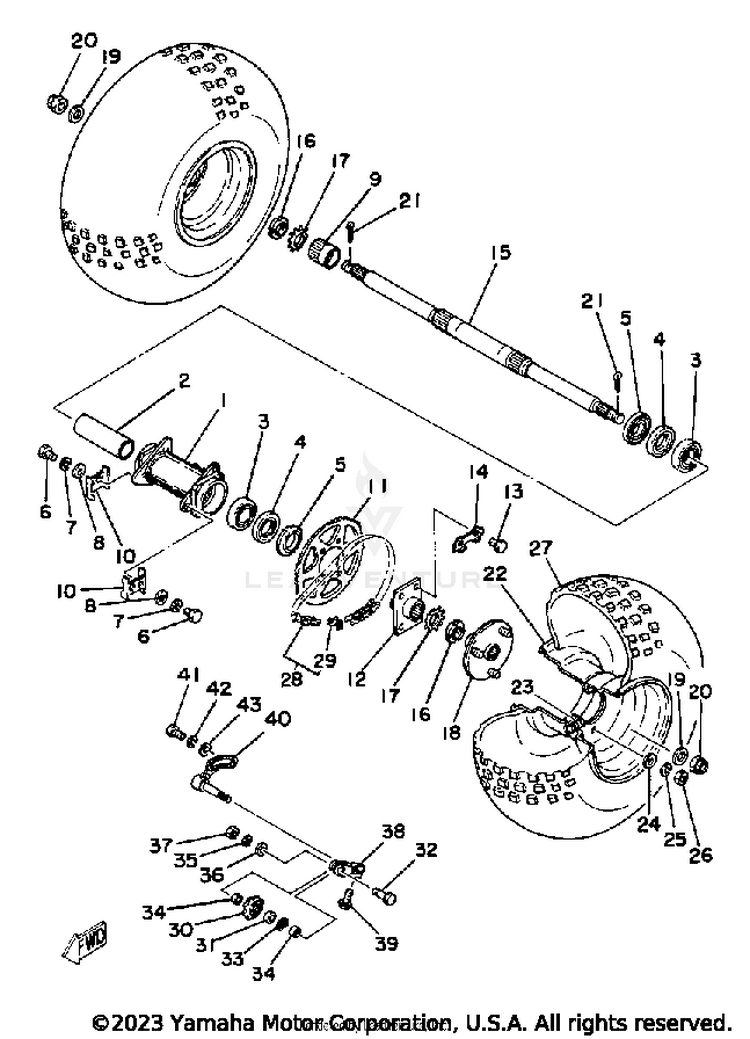 Rear Wheel Yt125h Schematic
