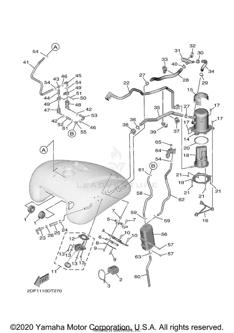 Fuel Tank 2 STAR VENTURE - XV19FLGY - 2020 Schematic