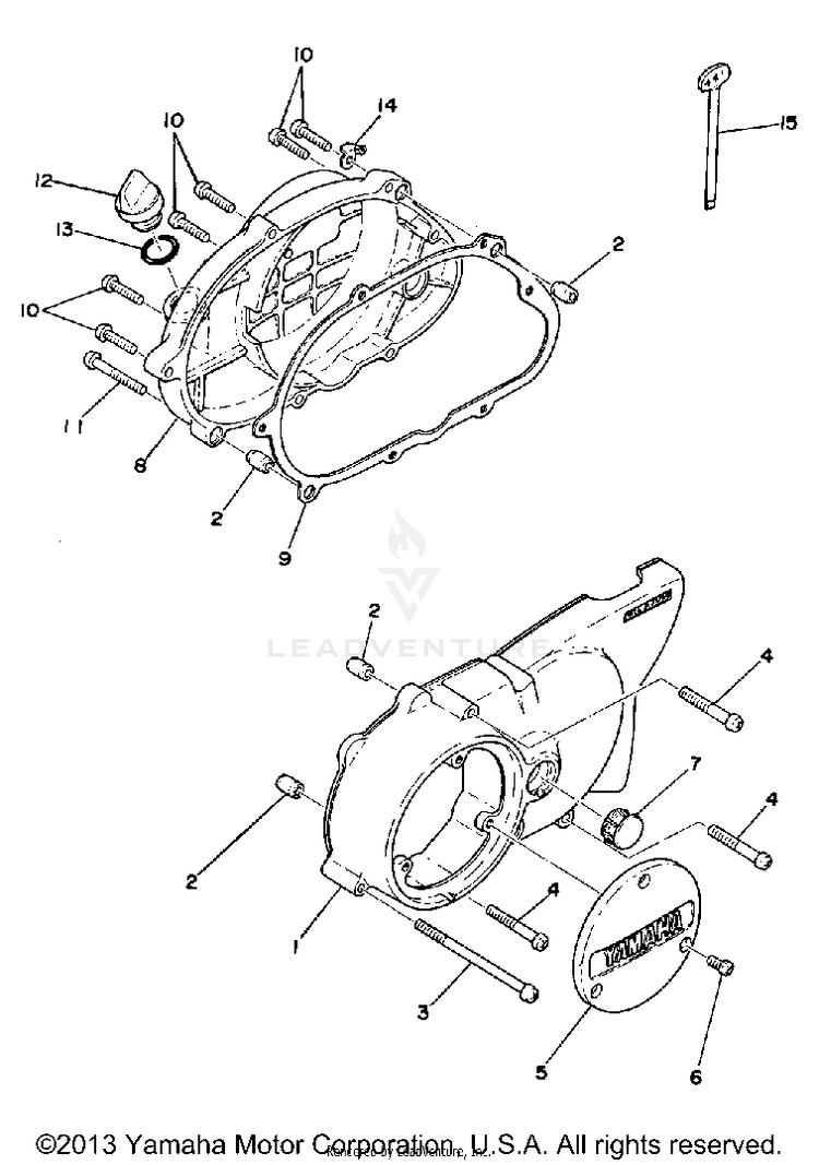 Crankcase Cover LB80IIHC - 1976 Schematic