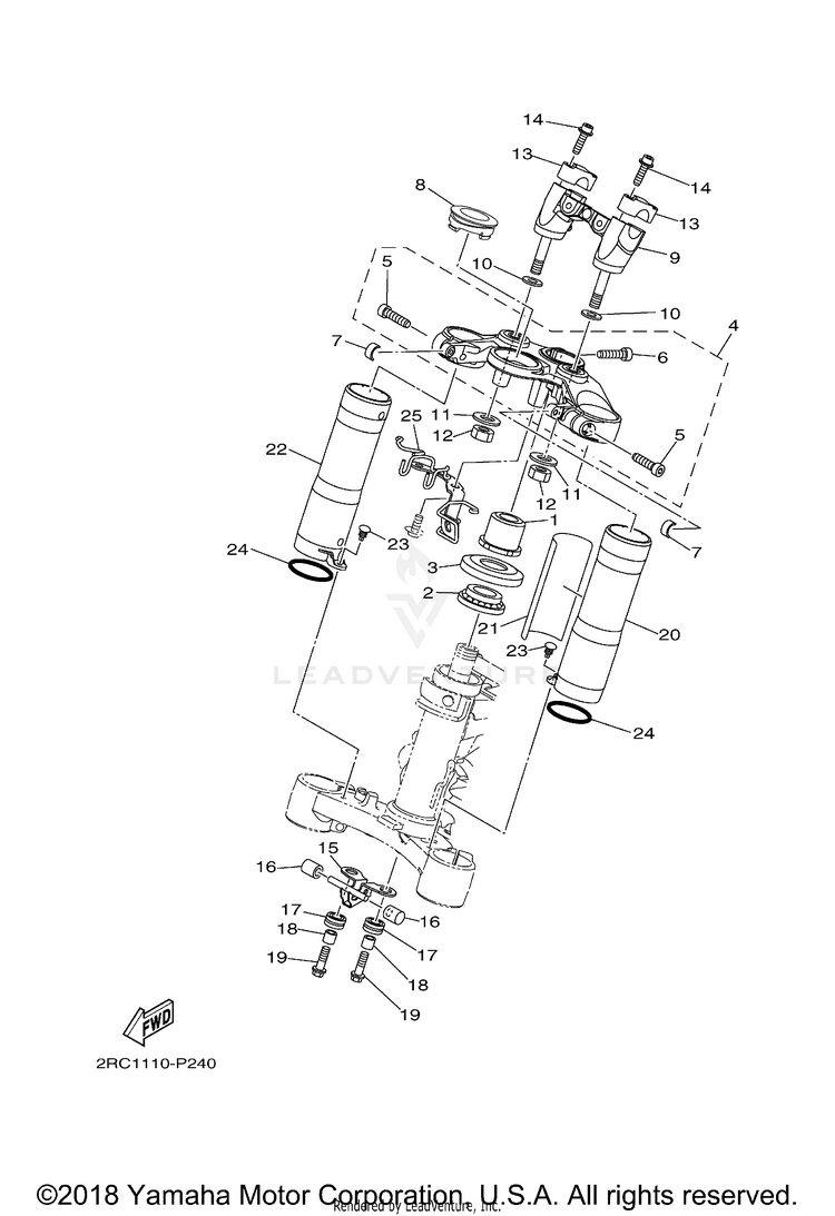 Steering FZ07 - FZ07GCGY - 2016 Schematic