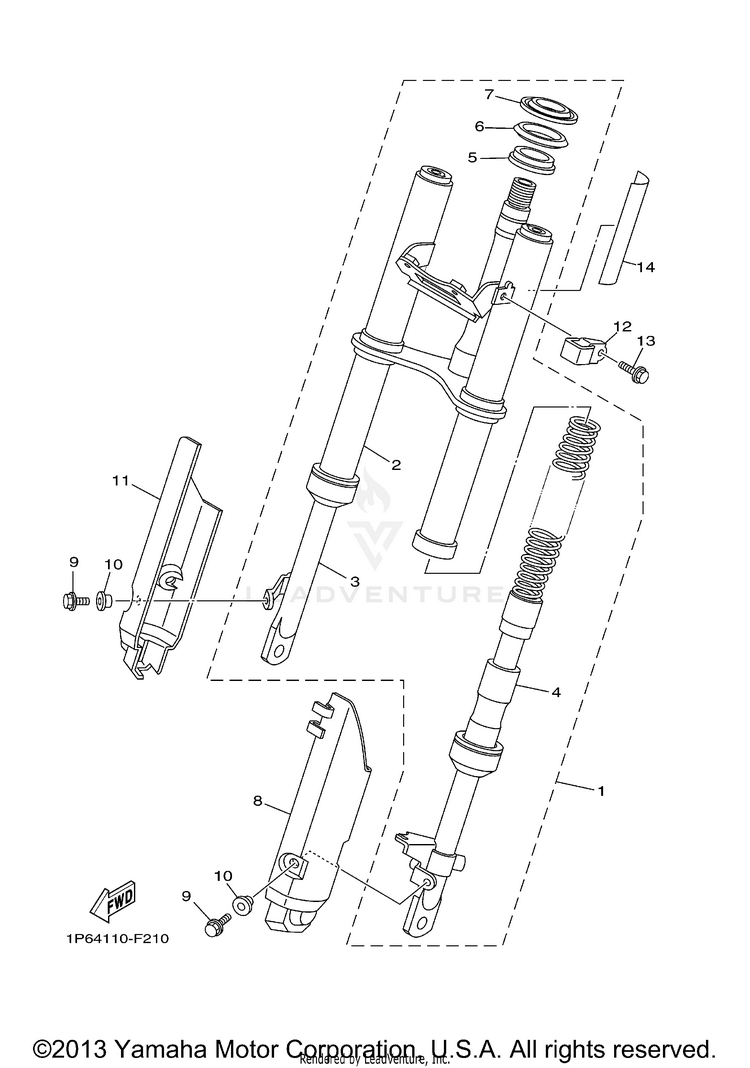 Front Fork Schematic