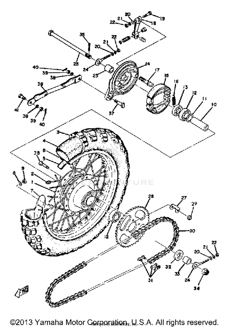 Rear Wheel Yz80b Schematic