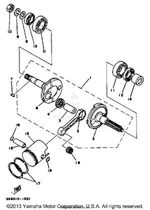 Crankshaft-piston Schematic