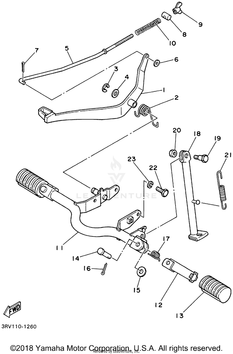 Stand Footrest Schematic