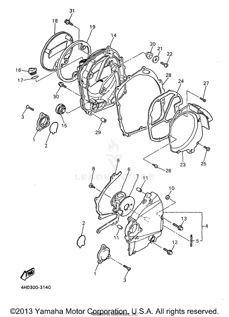 Crankcase Cover 1 Schematic