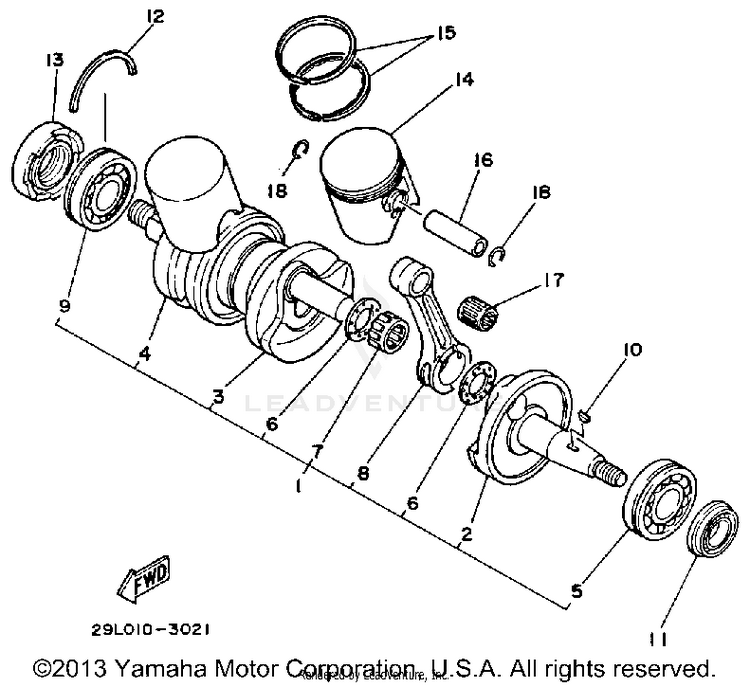 Crankshaft-Piston Schematic
