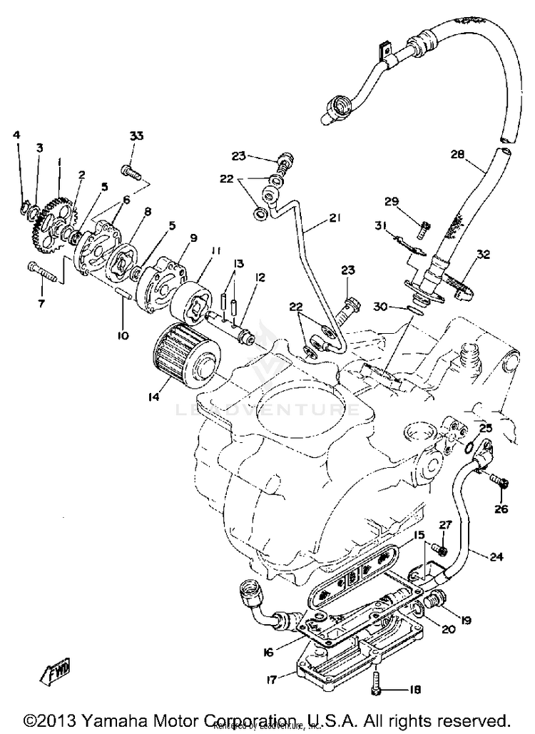 Oil Pump - Oil Cleaner Schematic
