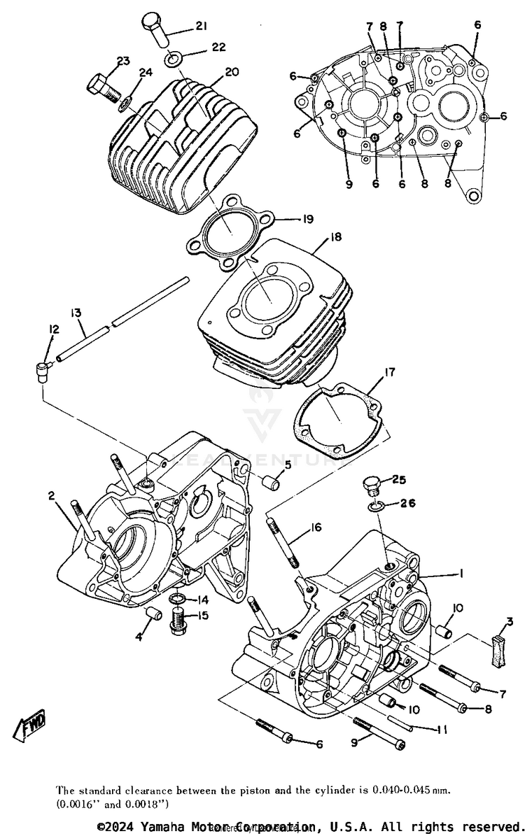 Cylinder - Crankcase Schematic
