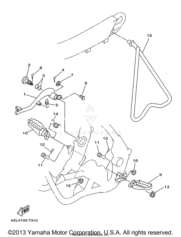 Stand - Footrest Schematic