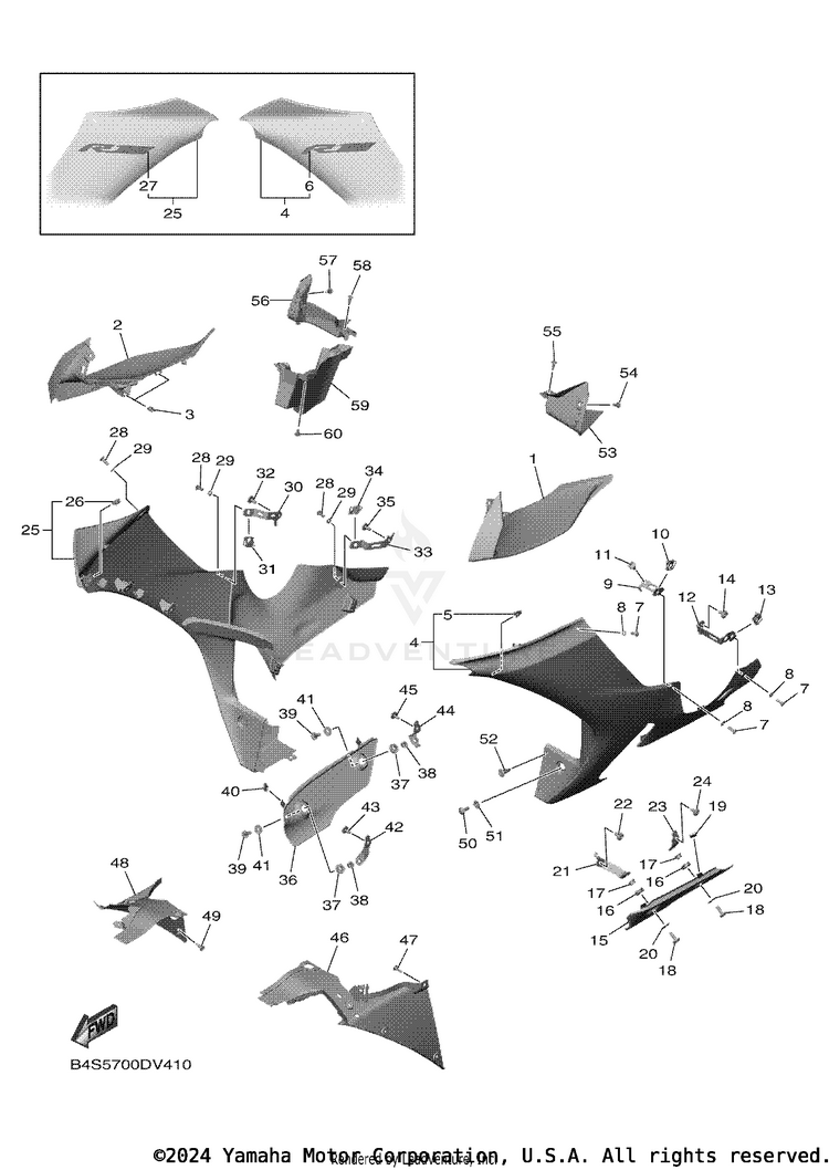 Cowling 2 YZFR1 - YZFR1MLC - 2020 Schematic