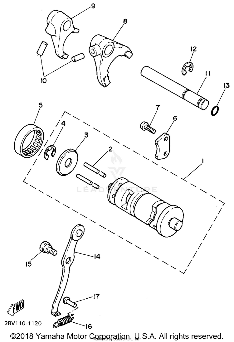 Shift Cam Shift Fork Schematic