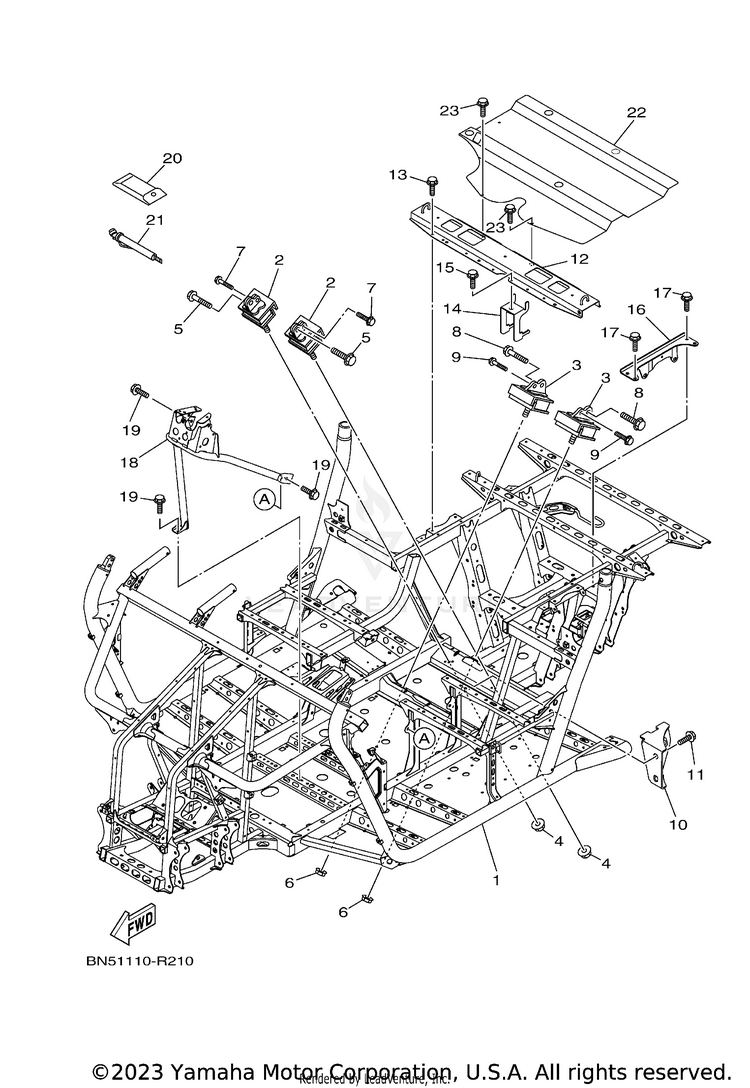 Frame WOLVERINE R-SPEC EPS - YXE70WPSHS - 2017 Schematic