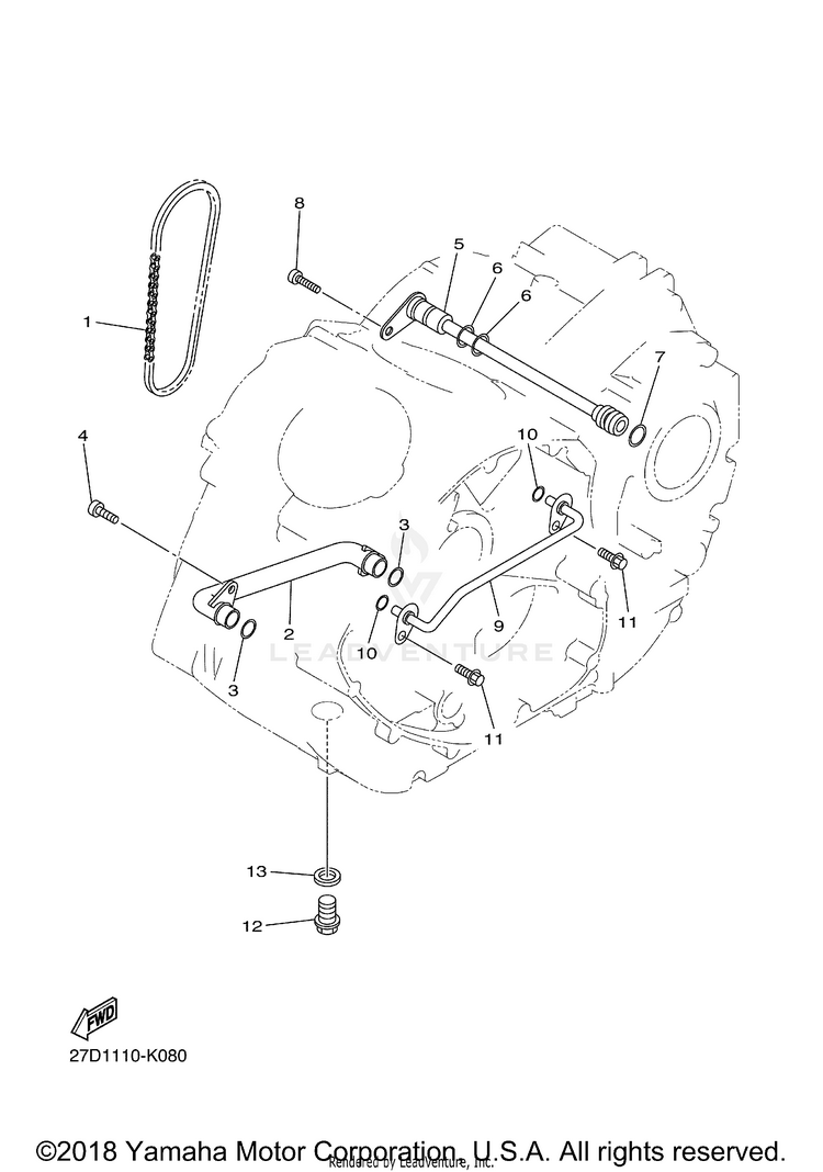 Oil Pump STRYKER - XVS13CBCB - 2012 Schematic