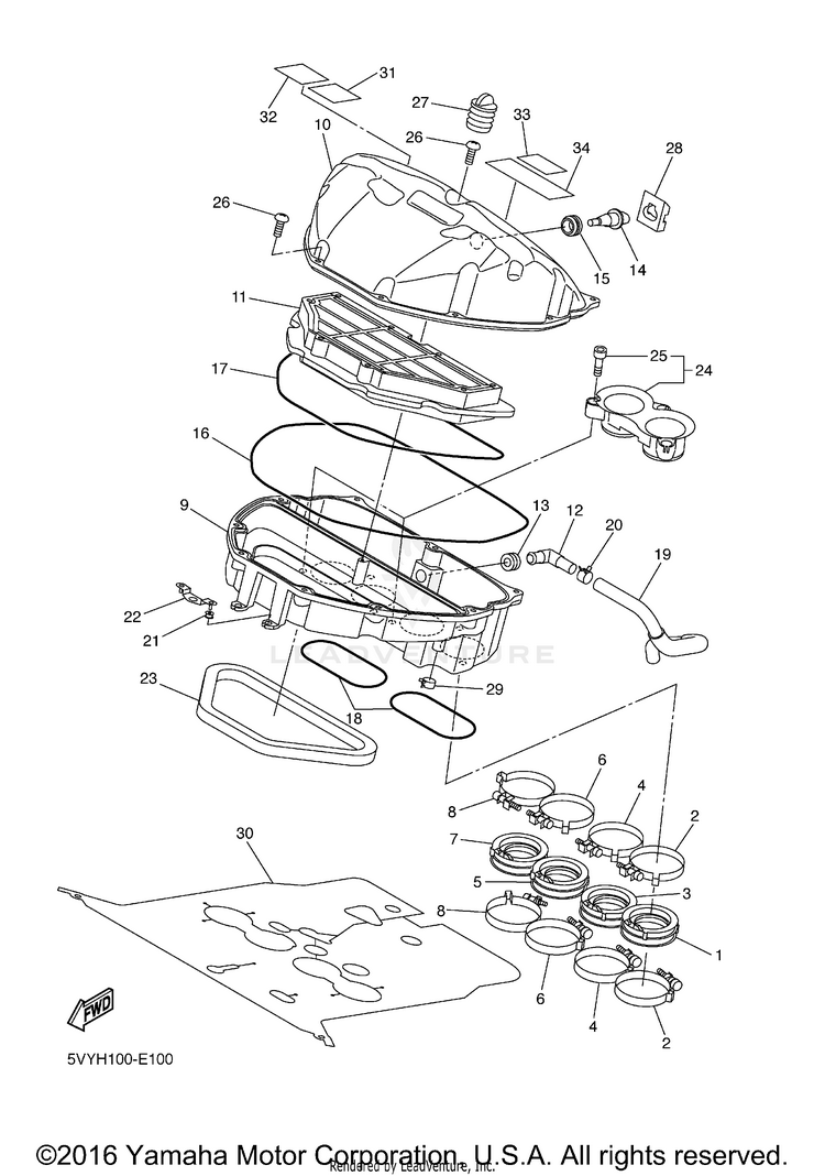 Intake R1 - YZFR1VC - 2006 Schematic