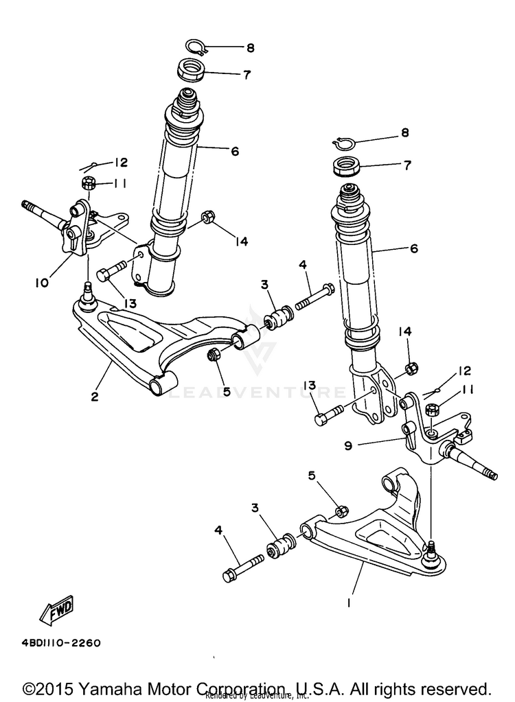 Front Suspension Wheel Schematic