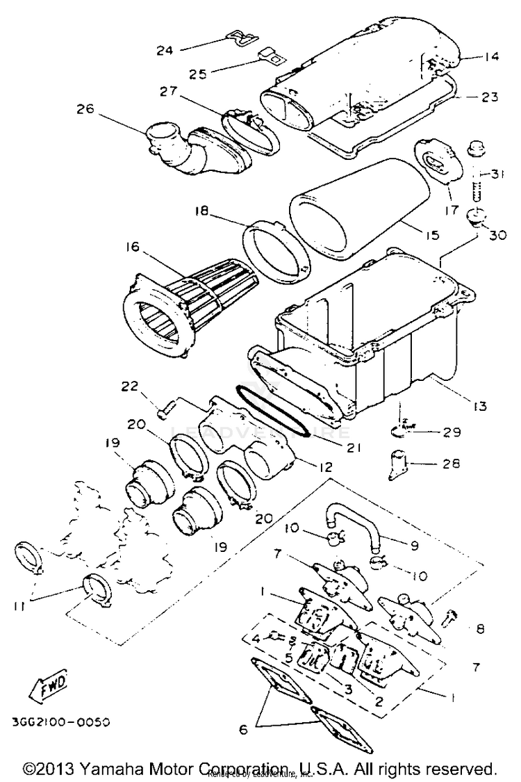 Air Filter BANSHEE - YFZ350E_MN - 1993 Schematic
