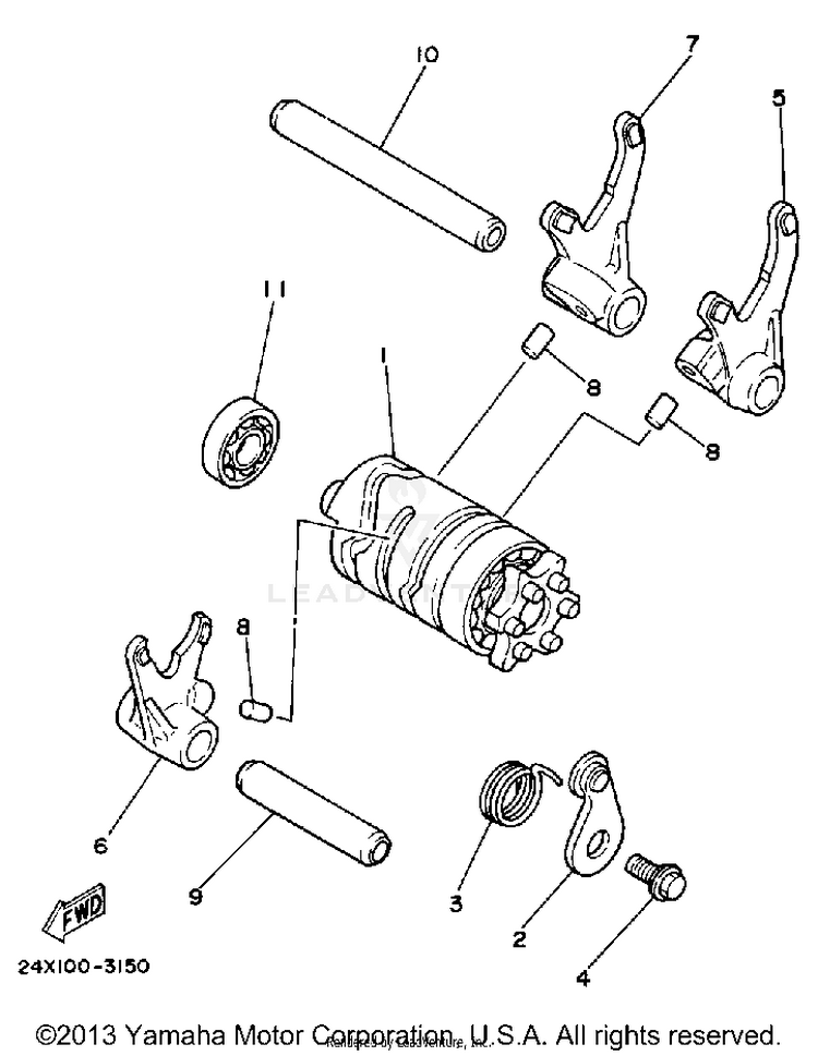 Shift Cam-Fork Schematic