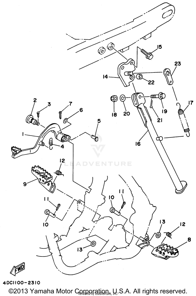 Stand - Footrest Schematic